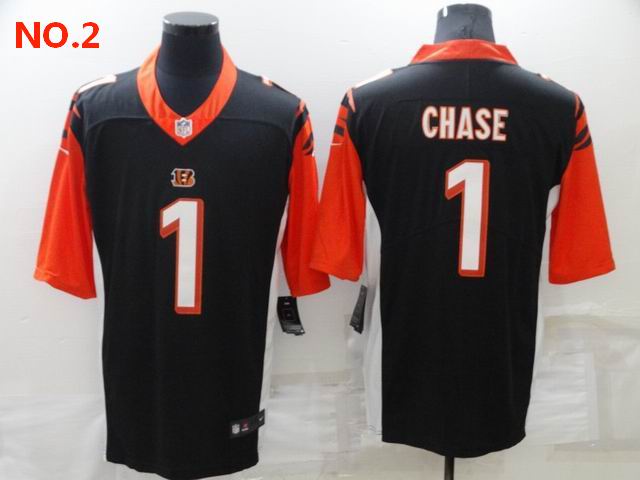Cheap Men's Cincinnati Bengals #1 Ja'Marr Chase Jersey NO.2;